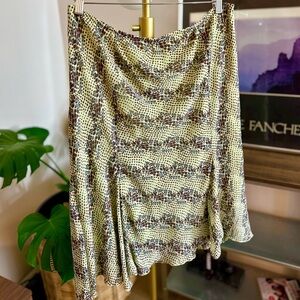 Light Green Polka Dot Midi Skirt